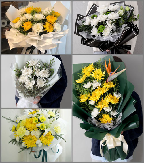 山东莱芜莱城区牛泉镇将山后村白事花束代送